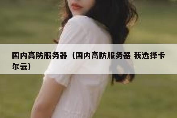 国内高防服务器（国内高防服务器 我选择卡尔云）