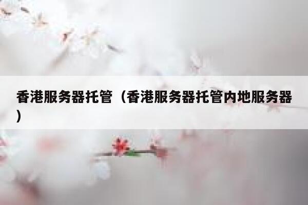 香港服务器托管（香港服务器托管内地服务器）