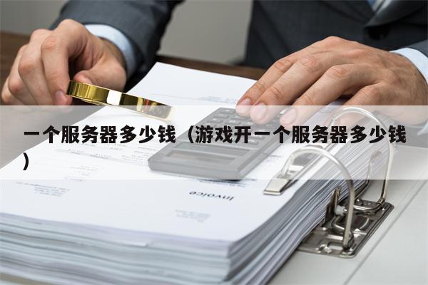 一个服务器多少钱（游戏开一个服务器多少钱）