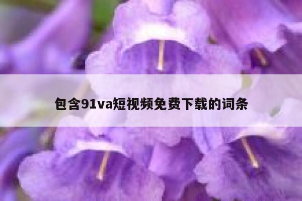 包含91va短视频免费下载的词条