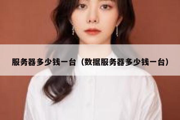 服务器多少钱一台（数据服务器多少钱一台）