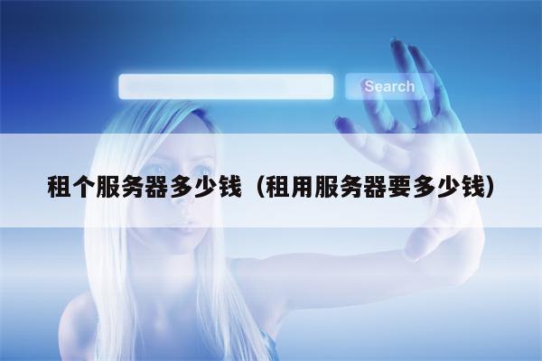 租个服务器多少钱（租用服务器要多少钱）