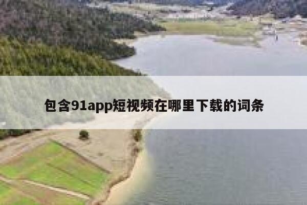 包含91app短视频在哪里下载的词条