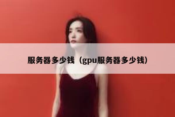 服务器多少钱（gpu服务器多少钱）