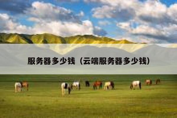 服务器多少钱（云端服务器多少钱）